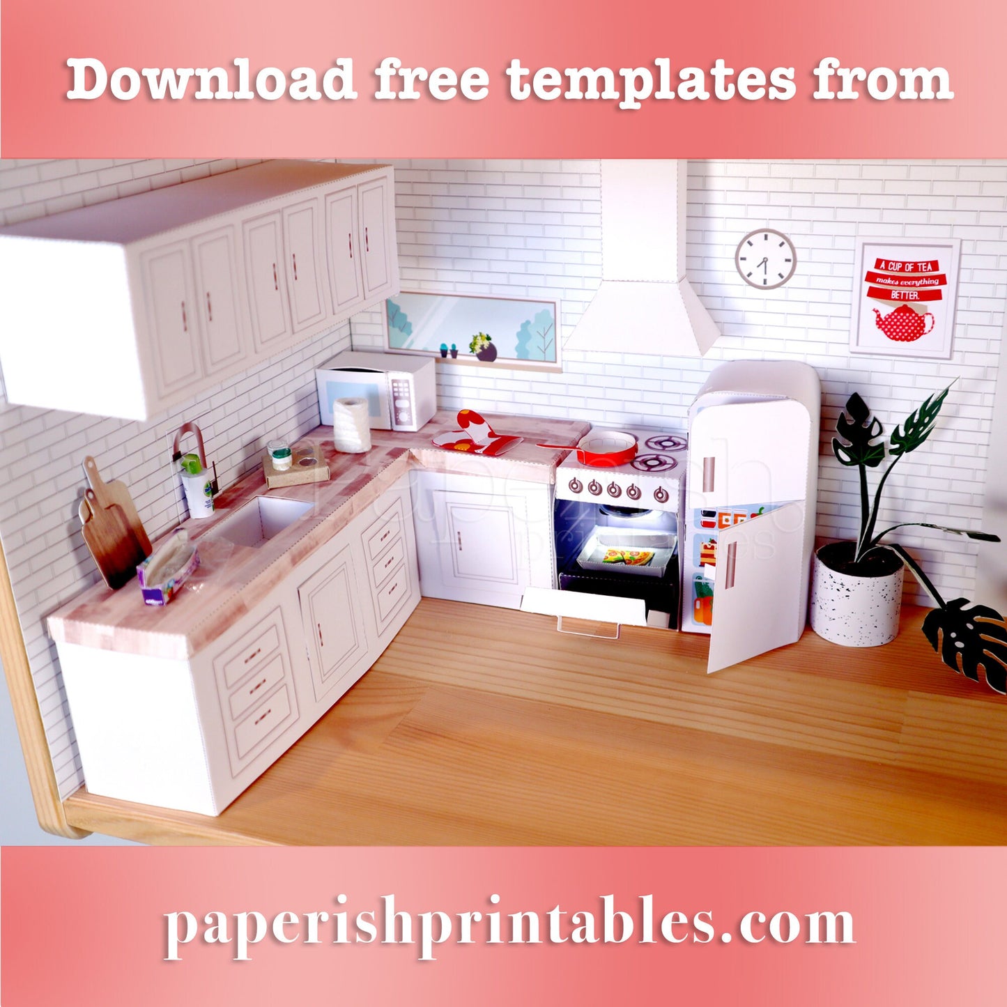 1/12 PDF Dollhouse Fireplace Design templates: GREY