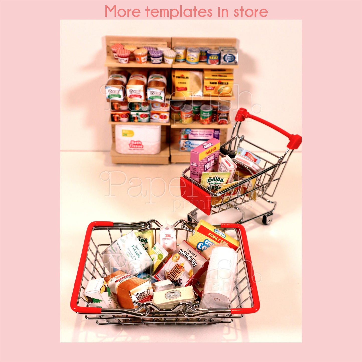 1/6 PDF Foil, Plastic Wrap & Baking Paper Package Printable Templates | Doll Food Printables