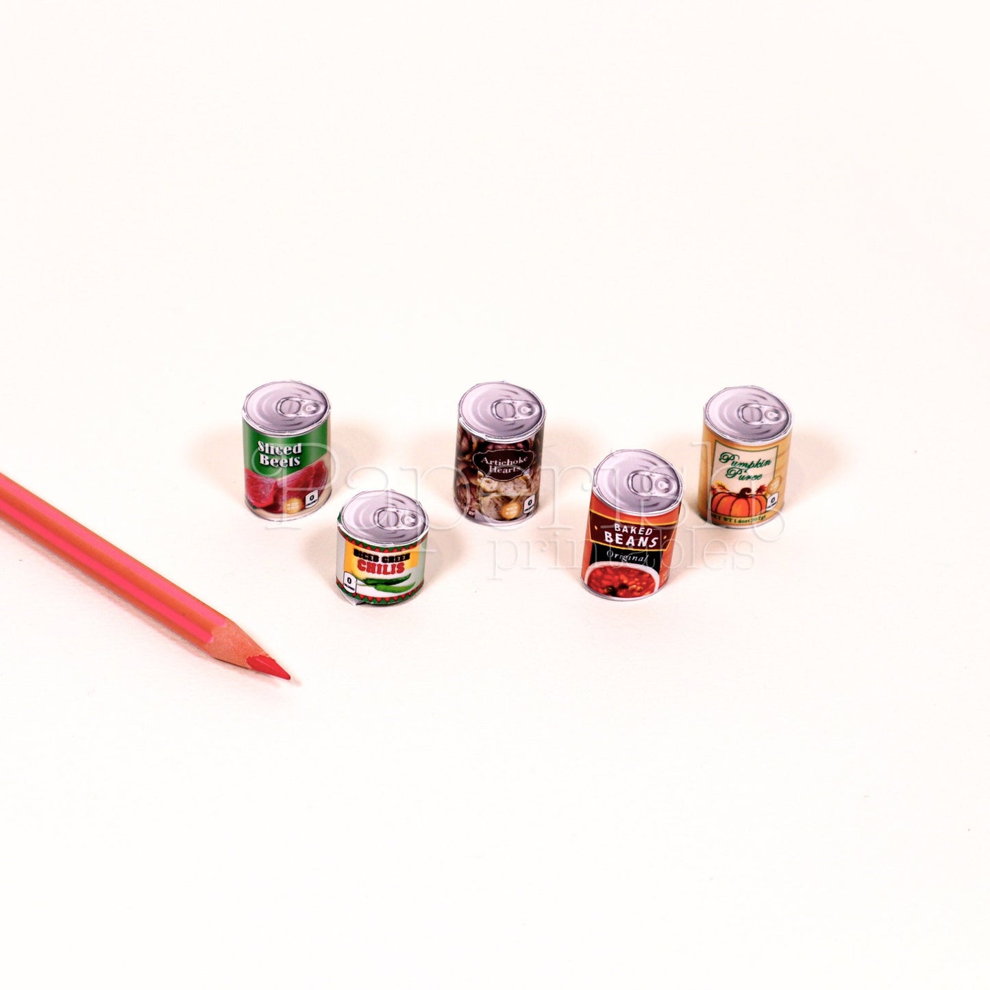 1/12 PDF CANS BUNDLE 15 design templates | Doll Food PDF templates