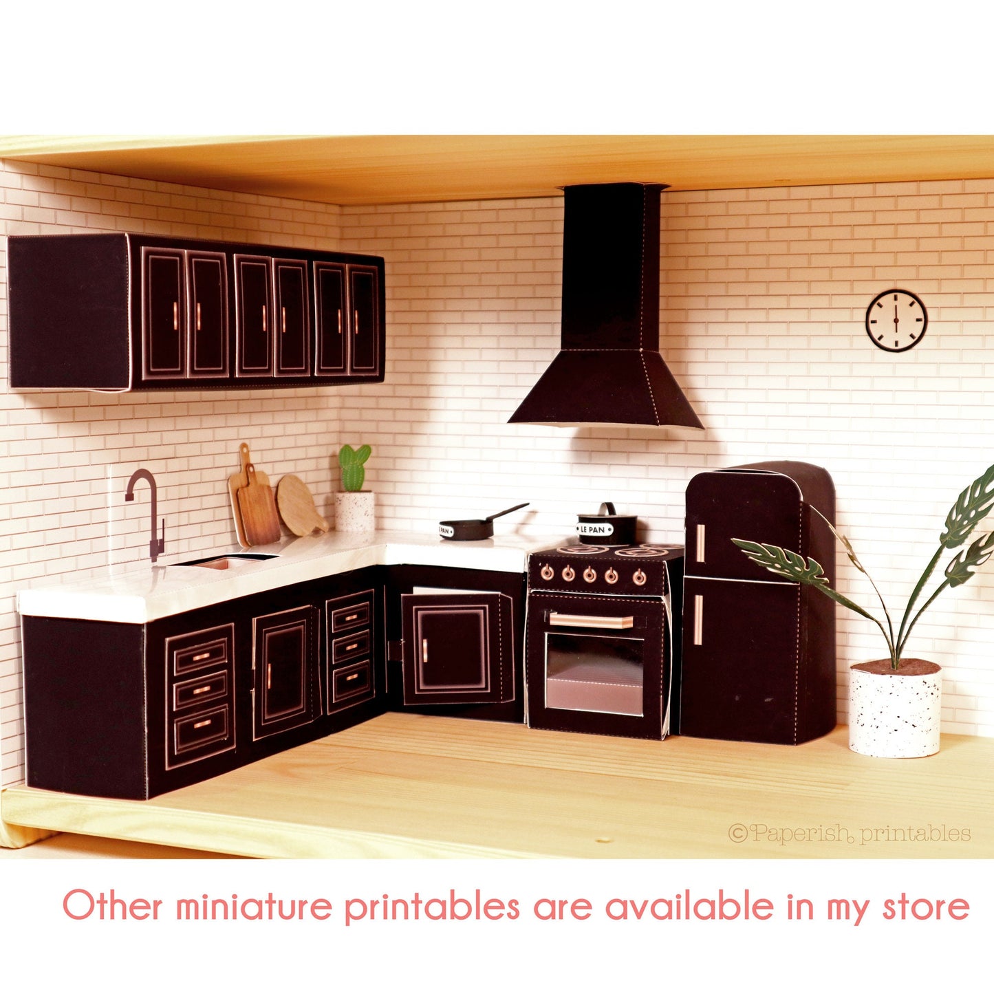 1/12 PDF Dollhouse Christmas box design templates