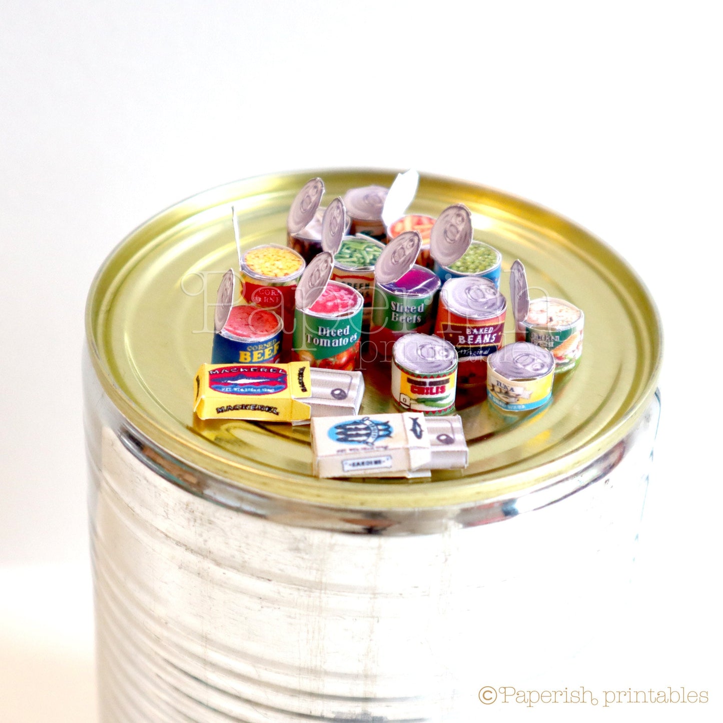 1/12 PDF CANS BUNDLE 15 design templates | Doll Food PDF templates